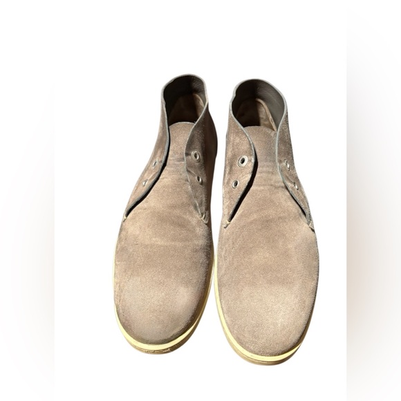 Salvador Ferragamo Men's Taupe Suede Chukka Boots - Picture 1 of 7